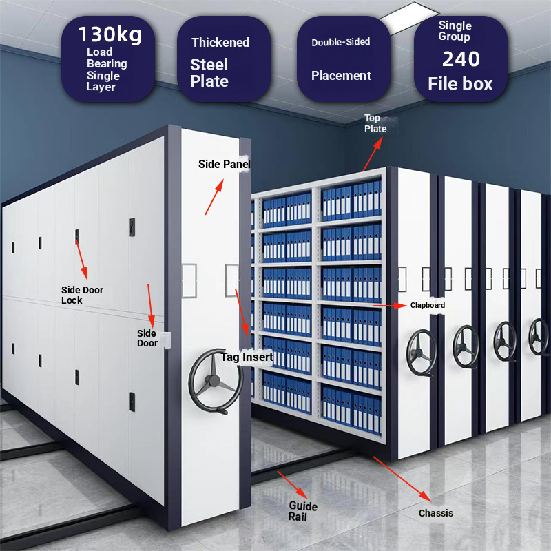 Mobile intelligent file filing cabinet